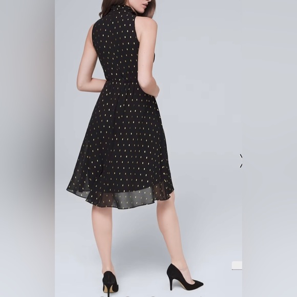 White House Black Market Metallic-Jacquard Dress - Picture 2 of 8